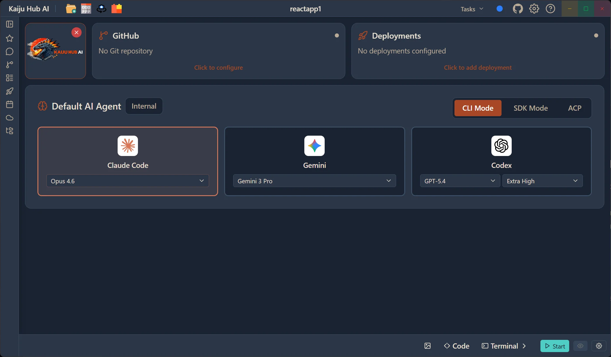 Kaiju Hub AI CLI agents with Claude Code, Gemini, and Codex in CLI Mode