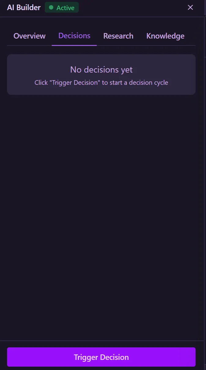 AI Builder Decisions tab