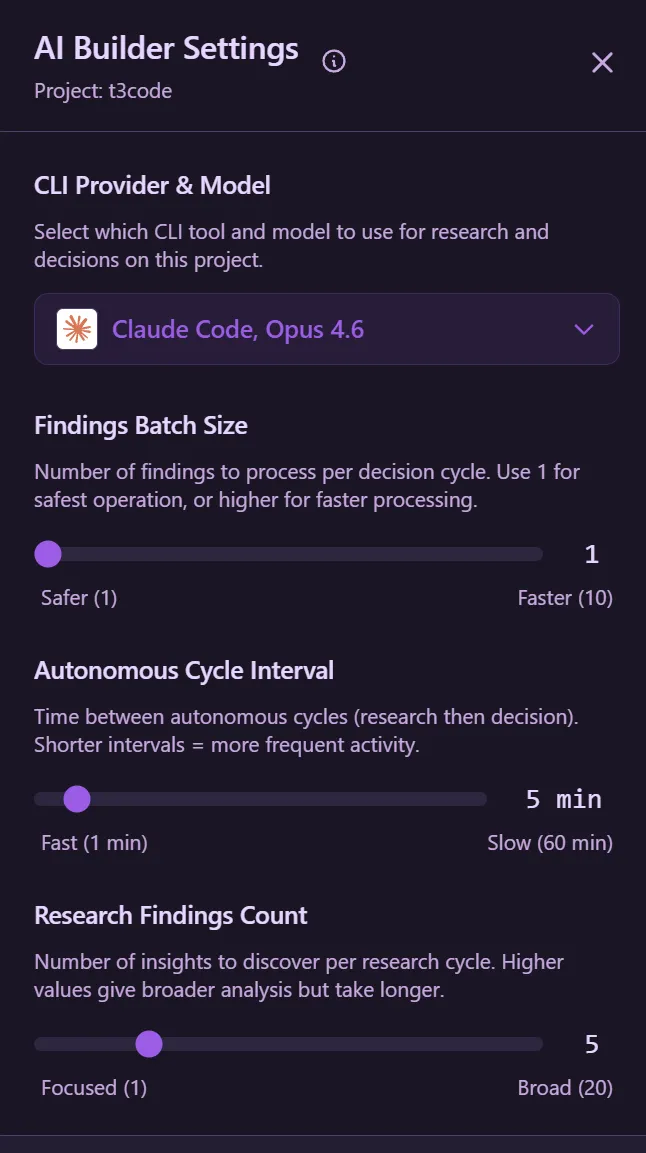 AI Builder Settings