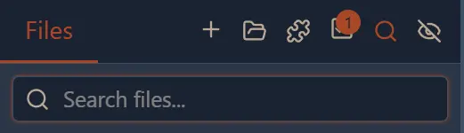 Search bar for filtering files in the file tree